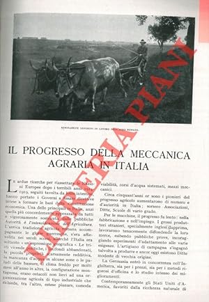 Il progresso della meccanica agraria in Italia.