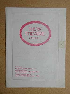 Blood and Sand By Tom Cushing. Theatre Programme.