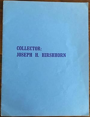Collector: Joseph H. Hirshhorn (inscribed)