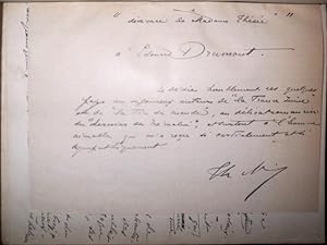 Manuscrit autographe inédit : Madame Thésée (nouvelles), 1888-1889 [suivi de] Impressions Moderni...
