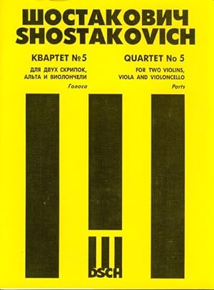 Dmitri Shostakovich. String Quartet No. 5. Op. 92. Book Set of Parts.
