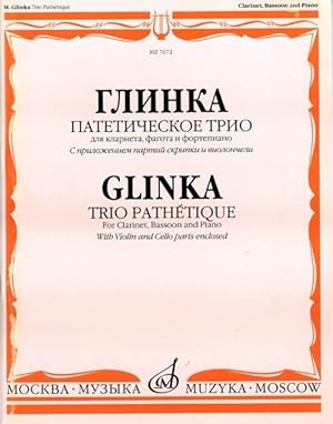 Trio Pathetique for clarinet, bassoon and piano. With violin and cello Book Set of Parts.