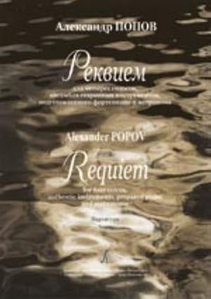 Requiem for four voices, authentic instruments, prepared piano and metronome. Score