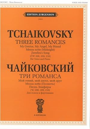 Three Romances (CW 208, 209, 210). For Voice and Piano. With transliterated text