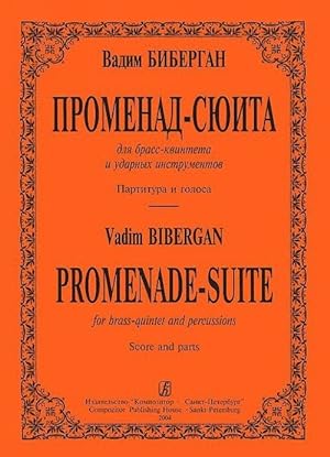 Promenade-suite for brass-quintet and percussions. Score and parts