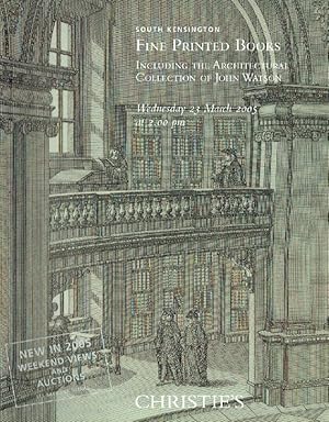 Christies March 2005 Fine Printed Books - John Watson Collection
