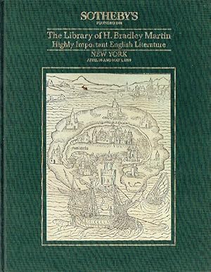 Sothebys April, May 1990 Bradley Martin Library, Important English Literature