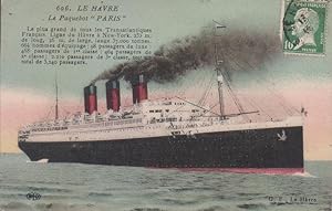 Carte postale : LE HAVRE - Le paquebot "Paris" (French Line/Compagnie Générale Transatlantique)