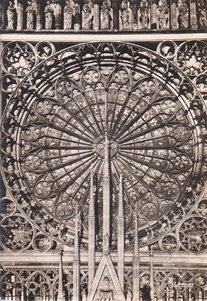 Carte postale : STRASBOURG, la rosace de la cathédrale [67, Bas-Rhin]
