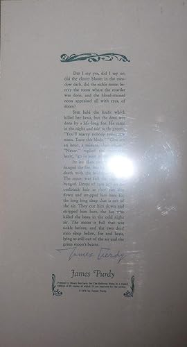 Untitled Broadside (Did I say yes, did I say no, .) Signed Copy