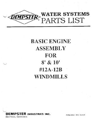 Leaflet : Dempster Water Systems Parts List : Basic Engine Assemply for 8' + 10' #12A-12B Windmil...