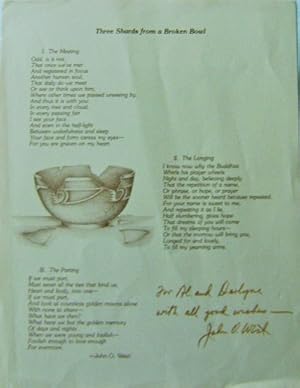 Three Shards From A Broken Bowl (Signed Broadside)