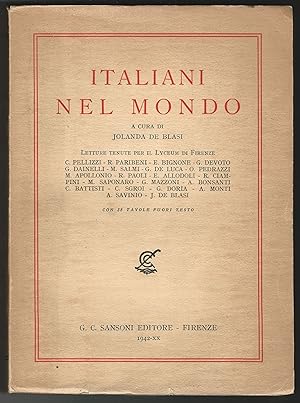 Italiani nel mondo. Con 38 tavole fuori testo.