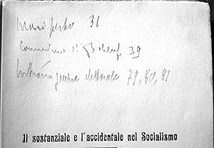 Il sostanziale e l'accidentale nel Socialismo.Conferenza tenuta a Milano il 24 maggio 1914.