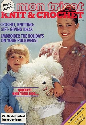 MON TRICOT : KNIT & CROCHET : QUICKLY KNIT YOUR DOG : MD 71, Jan 1980