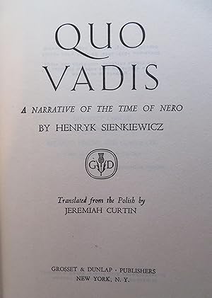 Quo Vadis : a narrative of the time of Nero