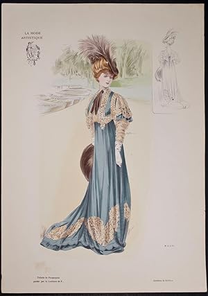 Fashionably Dressed Woman by Redfern