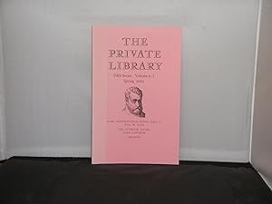 The Private Library Fifth Series Volume 6:1 Spring 2003 articles include Rare Architectural Books...