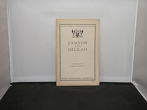 The British Broadcasting Corporation Opera Librettos 1928-29 - Samson and Delilah by Camille Sain...