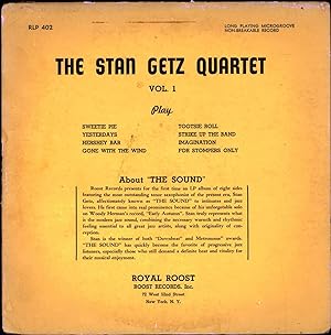 The Stan Getz Quartet Vol. 1 (VINYL JAZZ LP)
