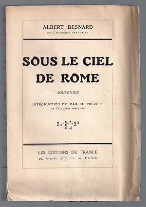 Sous le Ciel de Rome - Souvenirs : Introduction de Marcel Prévost