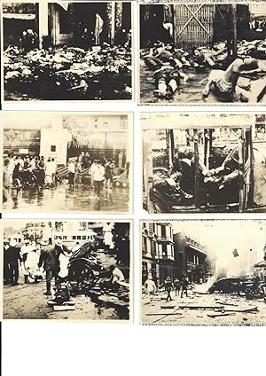 Collection of 23 Photographs of Japanese Bombing of Shanghai, circa 1937