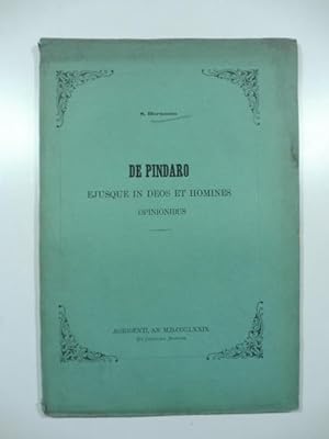 De Pindaro ejusque in deos et homines opinionibus