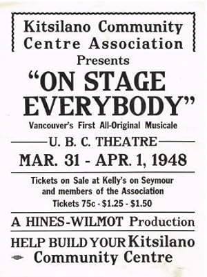 Poster Advertising a Musical Theatre Performance at UBC. 1948
