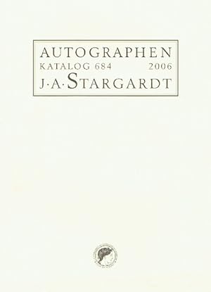 J. A. Stargardt 2006 Autograph Catalogue 684