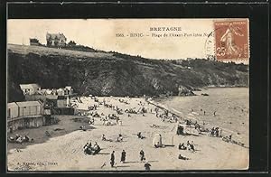 Carte postale Binic, Plage de l'Avant-Port, côté Nord, baigneurs