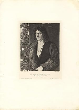 Original engraving, "Portrait d'Oswald Krell"