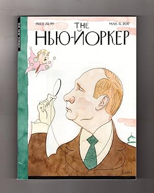 The New Yorker - March 6, 2017. Putin As "Eustace Vladimirovich Tilley" Cover. Trump, Putin and R...