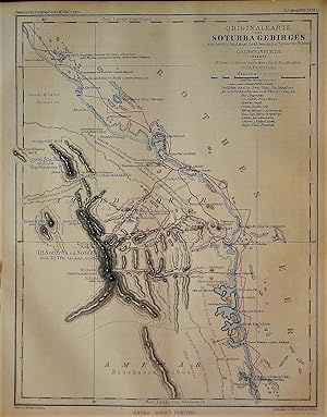 1865 Original Map of the Soturba Mountains or the Part of Nubia Known as Ammed Gorab by G. Schwei...