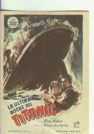Programas de Cine: La ultima noche del Titanic
