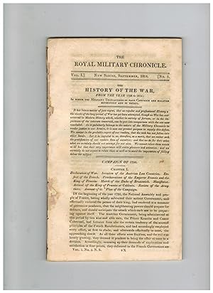 THE ROYAL MILITARY CHRONICLE. Volume I #5. September 1814