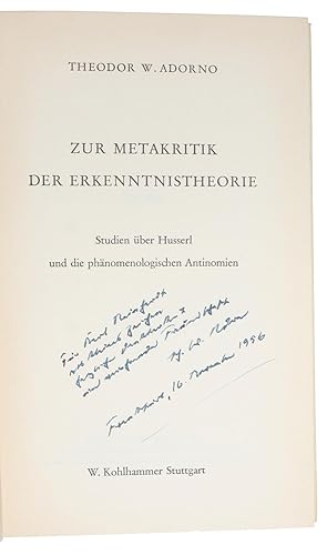 Zur Metakritik der Erkenntnistheorie. Studien über Husserl und die Phänomenologischen Antinomien....