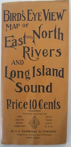 Bird's Eye View Map of East and North Rivers and Long Island Sound