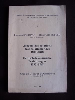 Aspects des relations franco-allemandes 1830-1848