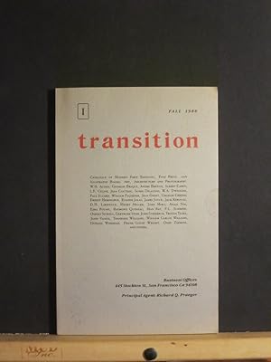 Transition Catalogue #1, First Editions, Fine Press and Illustrated Books