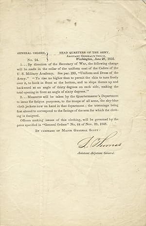 General Orders, no. 24, signed "L. Thomas," as assistant adjutant general