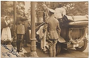 Signed World War I photograph postcard