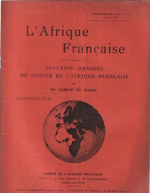 Bulletin mensuel du comité de l'afrique française et du comité du Maroc n° 7 / juillet 1938
