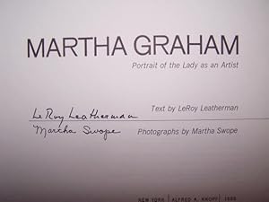 MARTHA GRAHAM Portrait of the Lady as an Artist [Autographed]