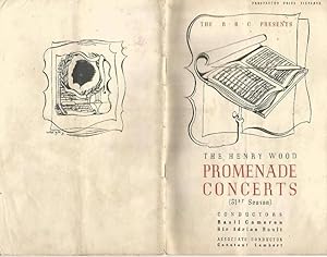 The Henry Wood Promenade Concerts (51st Season) Royal Albert Hall. Prospectus