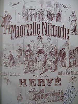 HERVÉ Mam'zelle Nitouche Opéra Piano Chant ca1883