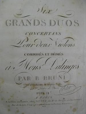 BRUNI VIOTTI Duos pour 2 Violons ca1790