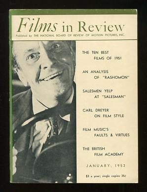 Films in Review (January 1952) [cover: Fredric March in DEATH OF A SALESMAN]