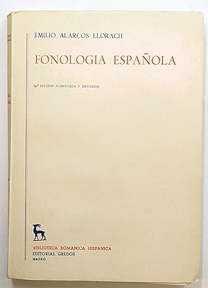 FONOLOGIA ESPANOLA BIBLIOTECA ROMANICA HISPANICA SERIES, NO. 1 (SPANISH EDITION)
