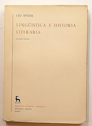 LINGUISTICA E HISTORIA LITERARIA (BIBLIOTECA ROMANICA HISPANICA SERIES, NO. 19) SPANISH EDITION