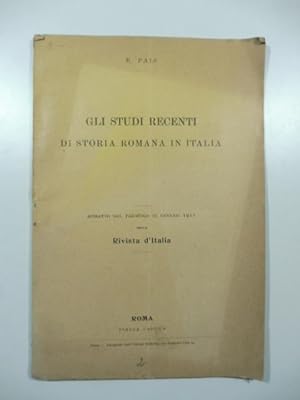Gli studi recenti di storia romana in Italia